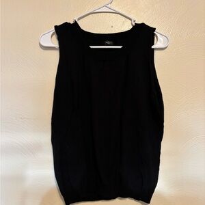 Talbots Black Boxy Tank Top Relaxed Fit